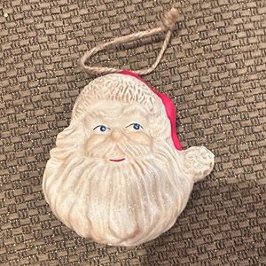 Santa Claus Holiday Ornament - Red and White